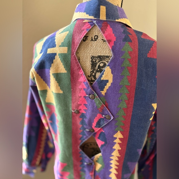 VINTAGE : Wanda D Western Button Down Shirt - Picture 5 of 7